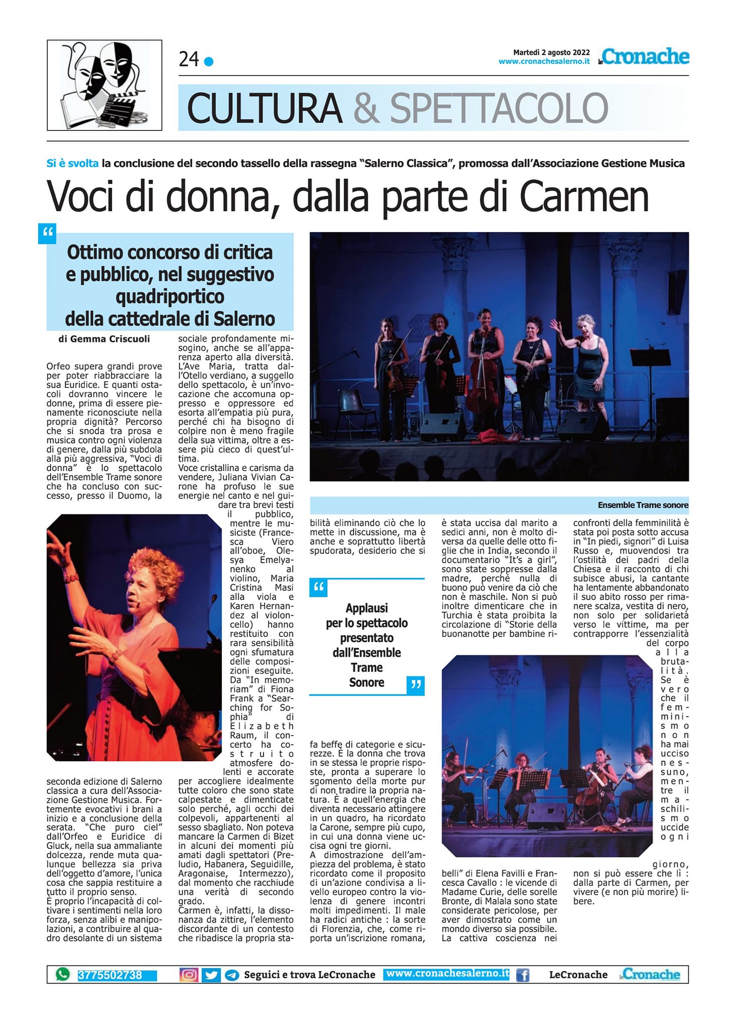 Review of concert in Salerno by Salerno Classica